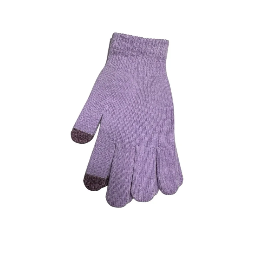 Time and Tru Womens Tech Touch‎ Knitted Gloves One Size Purple 31002105